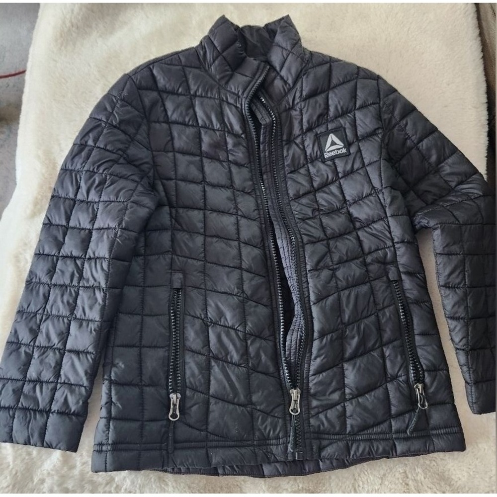 Reebok Quilted Lightweight Packable Quilted Black Jacket Girls 6X Camping Hike